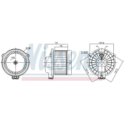 Imagem de NISSENS 87717 Ventilador do Habitáculo sem regulador integrado