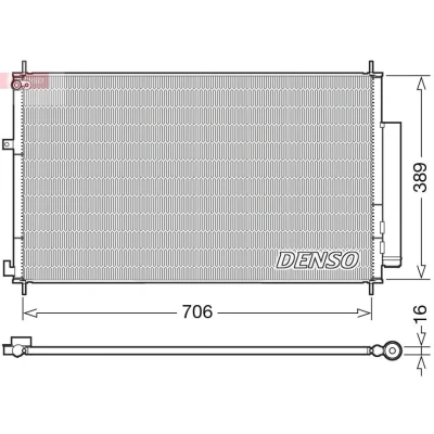 Imagem de DENSO DCN40024 Condensador com secador 666x403.4x16 R 134a 666 HONDA: CR V 4