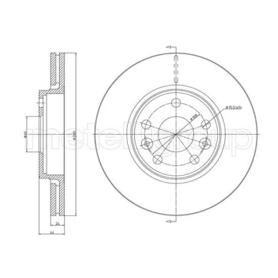 Imagem de METELLI Disco de travão RENAULT: MEGANE 2 Kombi, 2, Stufenheck 279,9mm 24,0mm 5 ventilado 23 1563C Discos