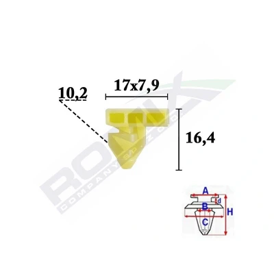 Imagem de ROMIX C70589 Grampo, friso NISSAN: X Trail