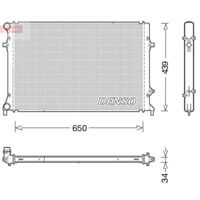 Imagem de DENSO DRM32042 Radiador, arrefecimento do motor 650mm 459mm 34mm