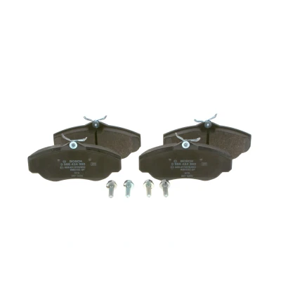 Imagem de BOSCH 0 986 424 565 Jogo de pastilhas para travão disco Baixo teor metálico com chapa anti ruído, parafusos acessórios