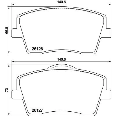 Imagem de HELLA 8DB 355 039 001 Jogo de pastilhas para travão disco não preparado indicador aviso desgaste com acessórios VOLVO: XC40