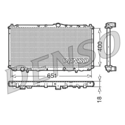 Imagem de DENSO DRM33061 Radiador, arrefecimento do motor Alumínio 400 651 18 VOLVO: S40 I, V40 Carrinha, MITSUBISHI: Space Star, Carisma Hatchback