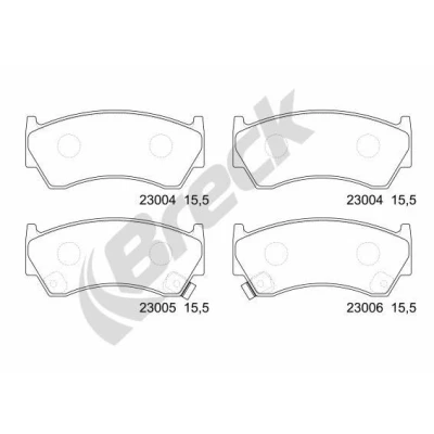 Imagem de BRECK 23004 00 701 10 Jogo de pastilhas para travão disco com avisador sonoro desgaste acessórios NISSAN: ALMERA 1 Hatchback,