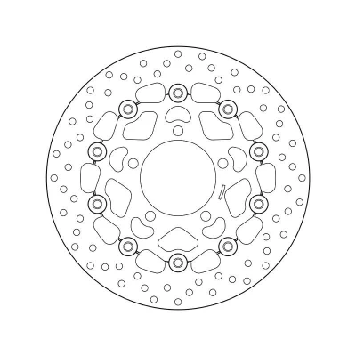 Imagem de BREMBO disco de travão Serie Oro à frente 280mm 5mm 5 perfurado, duas peças, flutuante 78B40815 Discos