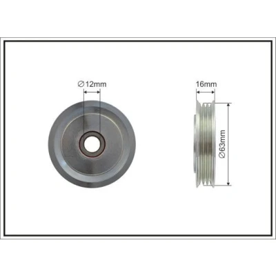 Imagem de CAFFARO 500093 Polia de Desvio TOYOTA: Prius II Liftback