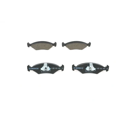 Imagem de BOSCH 0 986 424 462 Jogo de pastilhas para travão disco Baixo teor metálico com grampo do êmbolo, chapa anti ruído FORD: FIESTA 4, Puma