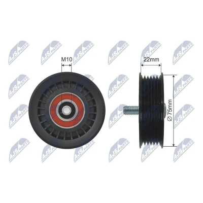Imagem de Rolo tensor, correia trapezoidal estriada NTY RNK VW 028