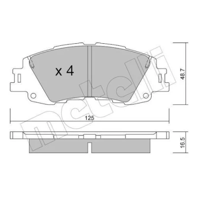 Imagem de METELLI 22 1410 0 Jogo de pastilhas para travão disco excl. contacto aviso desgaste TOYOTA: Yaris IV