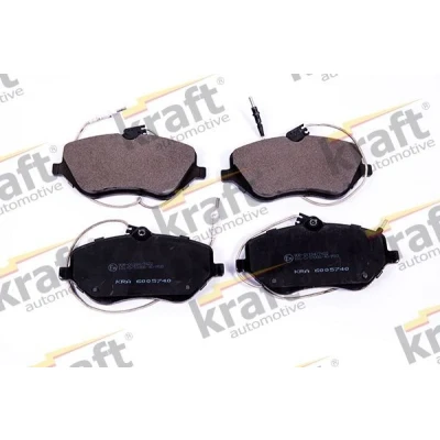 Imagem de KRAFT 6005740 Jogo de pastilhas para travão disco Eixo dianteiro incl. contacto aviso desgaste PEUGEOT: 407 SW, Sedan, 607 Sedan
