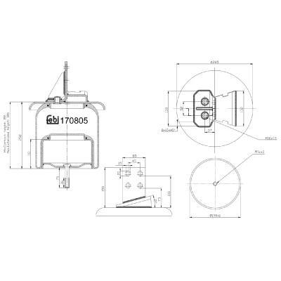 Imagem de FEBI BILSTEIN 170805 Fole, suspensão pneumática
