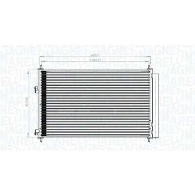 Imagem de MAGNETI MARELLI 350203742000 Condensador com secador 683x398x16 398mm 683mm 16mm