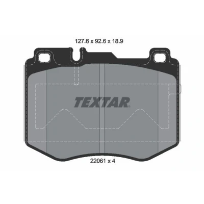 Imagem de TEXTAR 2206101 Jogo de pastilhas para travão disco preparado indicador aviso desgaste MERCEDES BENZ: Classe E T modell