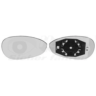 Imagem de VAN WEZEL 1624838 Vidro Espelho à direita FIAT: Grande Punto Hatchback, 500 C Cabrio, III Hatchback