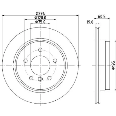 Imagem de HELLA PRO 8DD 355 112 271 Disco de travão 294 19 05/06 120 ventilado fora revestido sem pernos fixação da roda, cubo roda BMW: 3 Sedan