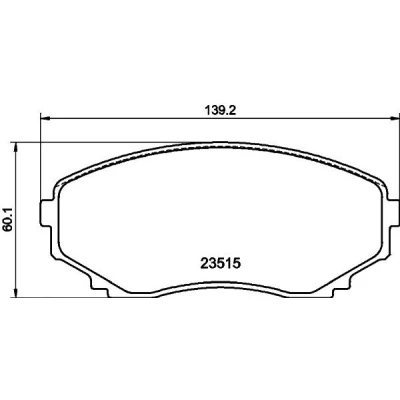 Imagem de HELLA 8DB 355 009 641 Jogo de pastilhas para travão disco com avisador sonoro desgaste acessórios MAZDA: MPV 2, Série E Van