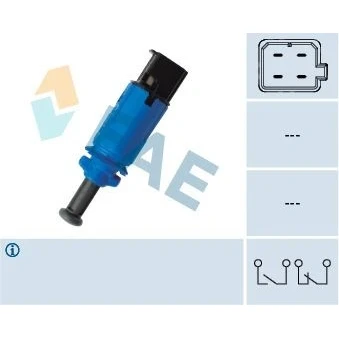 Imagem de FAE 24910 Interruptor de luz stop mecânico 4 SMART: Fortwo II Cabrio, Coupe, I Cabrio