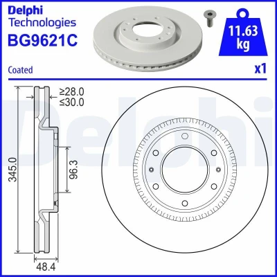 Imagem de Disco de travão DELPHI BG9621C