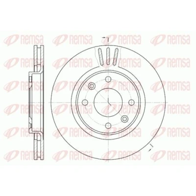 Imagem de REMSA 6603.10 Disco de travão Eixo dianteiro 266, 266 22 4 ventilado PEUGEOT: 206 Hatchback, 307 SW, 208 I CITROËN: DS3 Hatchback