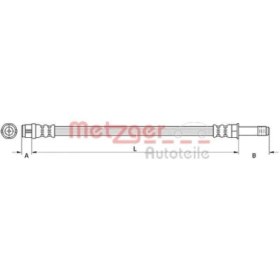 Imagem de METZGER 4110886 Mangueira de Travão 423