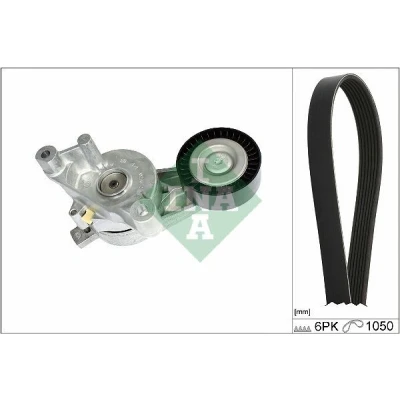 Imagem de INA 529 0468 10 Jogo de correias trapezoidais estriadas Verificar a rotação livre do alternador e, event., substit. VOLKSWAGEN: Passat B6 Variant