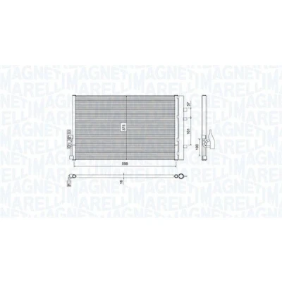 Imagem de MAGNETI MARELLI 350203788000 Condensador com secador 600x379,4x16 379,4 600 16