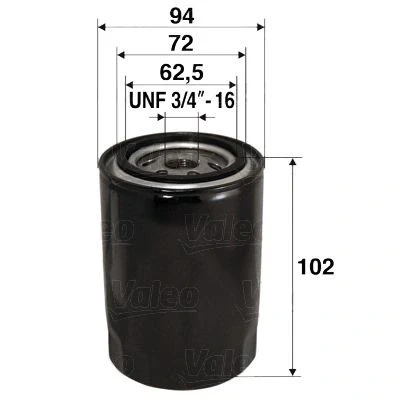Imagem de VALEO 586066 Filtro de óleo UNF 3/4&quot; 16 aparafusado VOLKSWAGEN: Polo III Hatchback, Lupo / 3L, Variant, SKODA: FELICIA 2
