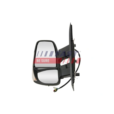 Imagem de espelho retrovisor Fast FT88377 esquerda preto elétrico aquecível, com sensor de temeperatura, Braço do curto