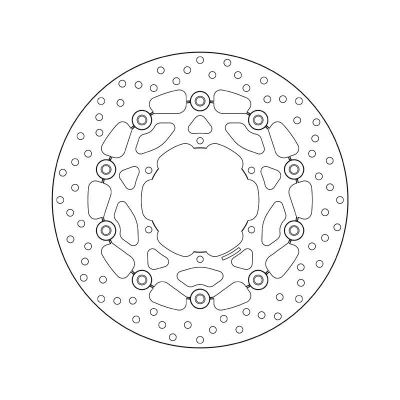 Imagem de BREMBO disco de travão Serie Oro à frente 300mm 5mm 6 perfurado, duas peças, flutuante 78B40896 Discos