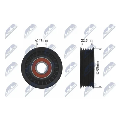 Imagem de NTY RNK FR 046 Rolo tensor, correia trapezoidal 69mm