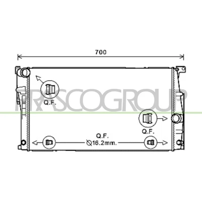 Imagem de PRASCO BM028R002 Radiador, arrefecimento do motor Alumínio 600 338 32 com acoplamentos rápidos Aletas de refrigeração soldadas BMW: 3 Touring, 2 Coupe