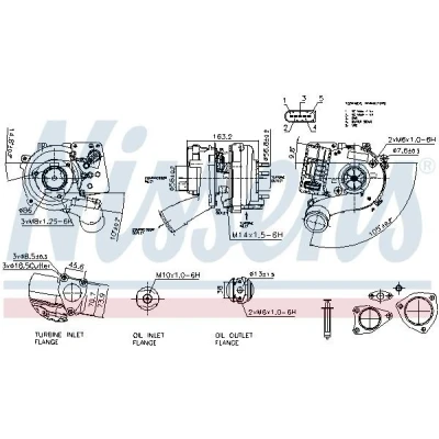 Imagem de NISSENS 93534 Turbocompressor accionado pelos gases de escape arrefecido a óleo elétrico PORSCHE: Cayenne, VOLKSWAGEN: Touareg I