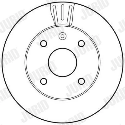 Imagem de JURID 562662JC Disco de travão 256 24 4 114,3 ventilado revestido com parafusos CHEVROLET: Lacetti Hatchback, Nubira Carrinha, DAEWOO: Carrinha