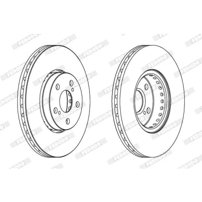 Imagem de FERODO PREMIER DDF1575C Disco de travão 276 25 5 ventilado revestido sem parafusos TOYOTA: Avensis I Sedan, Carrinha, Liftback