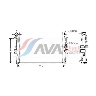 Imagem de Radiador, arrefecimento do motor AVA QUALITY COOLING MSA2356
