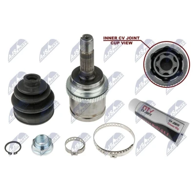 Imagem de NTY NPZ HD 048 Ponteira de Transmissão Eixo traseiro, do lado da roda com anel sensor ABS HONDA: CR V 1, 2