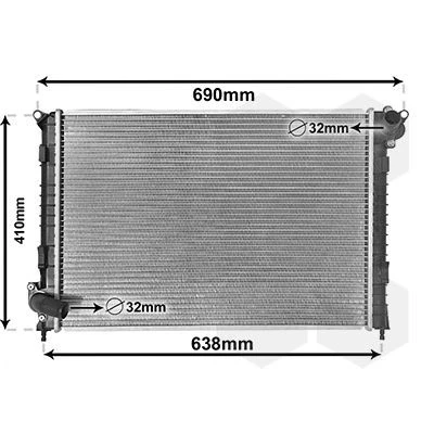 Imagem de VAN WEZEL 06002314 Radiador, arrefecimento do motor Alumínio 578 399 26 Aletas de refrigeração soldadas MINI: Hatchback endado, norauto, oscaro,