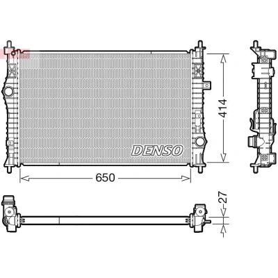 Imagem de DENSO DRM21104 Radiador, arrefecimento do motor 650 432 27 PEUGEOT: 308 II Hatchback, SW 2, CITROËN: Jumpy III Van