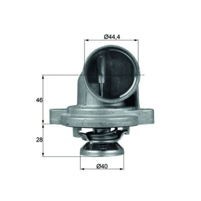 Imagem de MAHLE ORIGINAL TI 23 80 Termóstato, líquido de refrigeração com junta MERCEDES BENZ: Vito Minibus, Van, Classe V