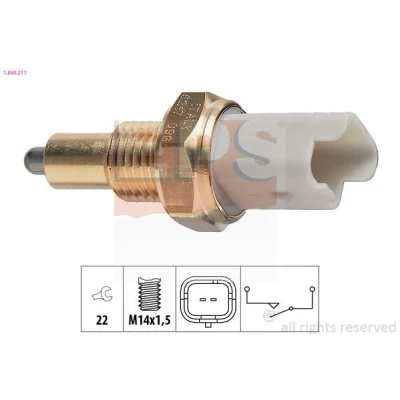 Imagem de EPS 1.860.217 Interruptor, luz de marcha atrás Made in Italy OE Equivalent PEUGEOT: 307 Hatchback, Partner I Van, 3008 I, CITROËN: C5 II Hatchback