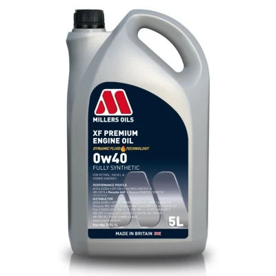 Imagem de Millers Oils Xf Premium 0W 40 5l Óleo do motor 7725 5 VOLKSWAGEN: Golf 4, 7, 5, BMW: 3 Sedan, Touring, MERCEDES BENZ: Classe A