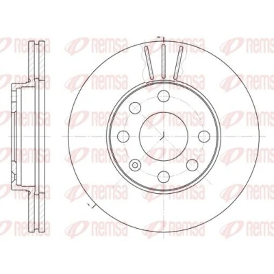 Imagem de REMSA 6061.10 Disco de travão Eixo dianteiro 236, 236 20 6 ventilado OPEL: Corsa C Hatchback, B С Van, DAEWOO: Lanos Hatchback