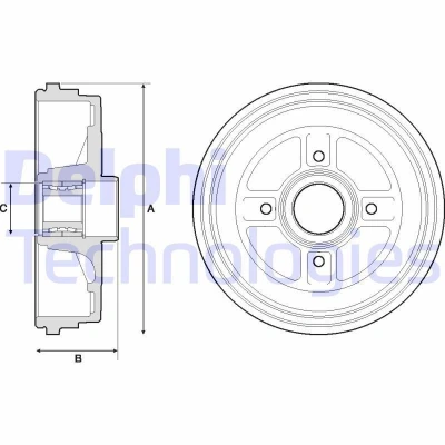 Imagem de DELPHI BFR496 Tambor de Travão com anel sensor do ABS, o rolamento da roda 237 RENAULT: CLIO III Grandtour, 3, 3 Kasten