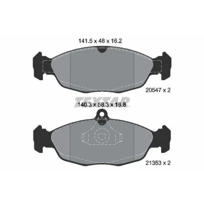Imagem de TEXTAR 2054701 Jogo de pastilhas para travão disco preparado indicador aviso desgaste OPEL: Corsa B Hatchback, Combo Van