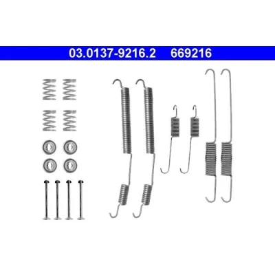 Imagem de ATE 03.0137 9216.2 Kit de acessórios, maxilas do travão FIAT: Ducato I Van, Talento Camião plataforma/Chassis, RENAULT: MASTER 1 Kasten