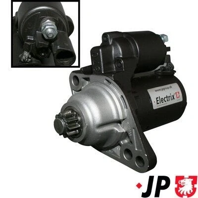 Imagem de JP GROUP 1190306100 Motor de arranque 12 0,9 10 VOLKSWAGEN: Caddy 3, GOLF 6, Passat B6 Sedan, SEAT: Ibiza 4, Leon II Hatchback, Altea
