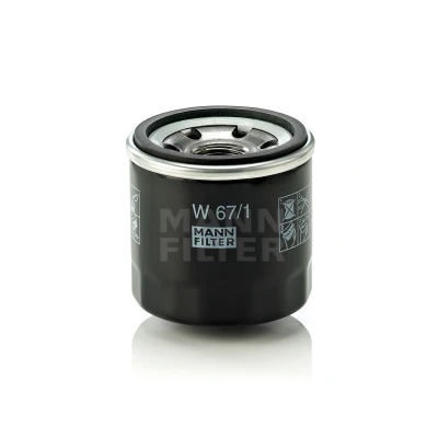 Imagem de MANN FILTER W 67/1 Filtro de óleo M 20 X 1.5 com uma válvula retenção aparafusado MAZDA: 2 Hatchback, MX 5 I, 2, NISSAN: Primera Sedan
