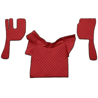 Imagem de F CORE Eco Leather Q FL02 RED Conjunto de tapete chão Couro artificial 3 Vermelho