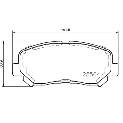 Imagem de BREMBO P 37 019 Jogo de pastilhas para travão disco com avisador sonoro desgaste chapa anti ruído acessórios JEEP: Cherokee V